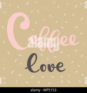 Coffee typography lettering sign logo design template Stock Vector