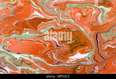 Abstract pattern in a soap film formed by the film of soap reflecting light which suffers interference and refraction Stock Photo