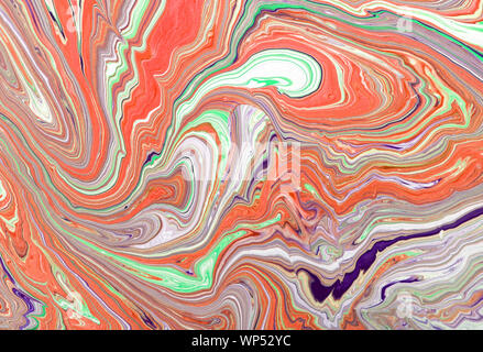 Abstract pattern in a soap film formed by the film of soap reflecting light which suffers interference and refraction Stock Photo