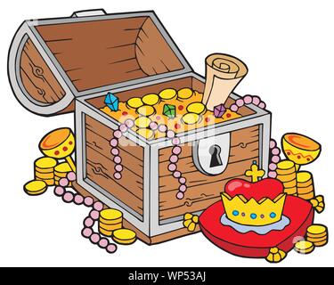 Big treasure chest Stock Vector