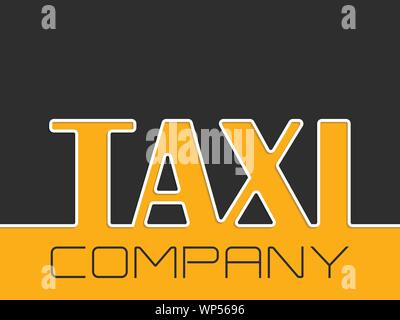 Taxi company background with taxi text Stock Vector