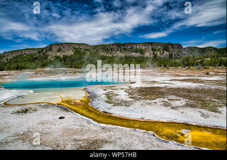 Black Opal Pool in Yellowstone National Park, USA. Stock Photo