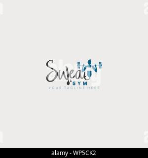 Sweat Logo Designs for fitness coaching Stock Vector