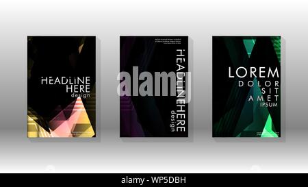 Cover book colorful hexagon abstract background. Transparent vector background in EPS 10. Stock Vector