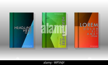 Cover book colorful hexagon abstract background. Transparent vector background in EPS 10. Stock Vector