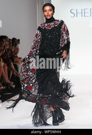 Halima Aden Walks the Runway at the Philipp Plein Fashion Show