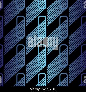seamless vector abstract pattern with rounded rectangles and metallic gradient Stock Vector