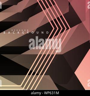 colorful hexagon abstract background. Transparent vector background in EPS 10 Stock Vector