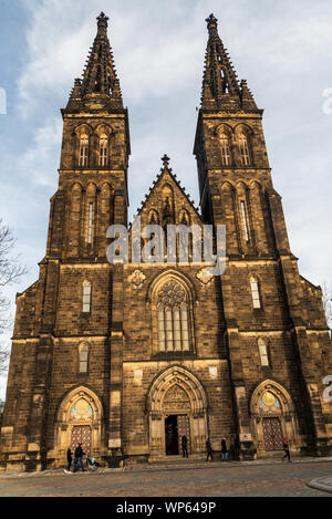 Kostel sv. Petra a Pavla built in 11th century on Vysehrad in Praha city in Czech republic Stock Photo