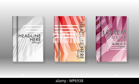 Cover book colorful hexagon abstract background. Transparent vector background in EPS 10. Stock Vector