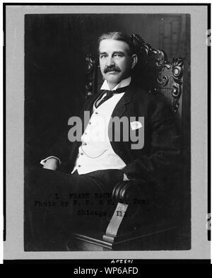 L. Frank Baum, three-quarter-length portrait, seated, facing slightly left] / F.S. & M.V. Fox, Chicago, Ill Stock Photo