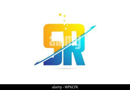 Orange Blue Alphabet Letter Sr S R Logo Combination Design With Dots Suitable For A Company Or Business Stock Vector Image Art Alamy