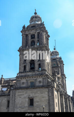La Catedral Bell Tower, Metropolitan Cathedral of the Assumption of Mary of Mexico City. Stock Photo