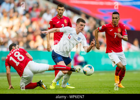 London, UK. 07th Sep, 2019. Declan Rice of England during the UEFA 2020 European Championship Qualifier match between England and Bulgaria at Wembley Stadium, London, England on 7 September 2019. Photo by Salvio Calabrese. Editorial use only, license required for commercial use. No use in betting, games or a single club/league/player publications. Credit: UK Sports Pics Ltd/Alamy Live News Stock Photo