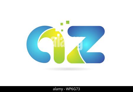 AZ A Z letter logo combination alphabet vector creative company icon ...