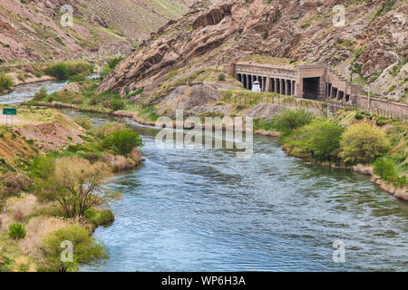 Aras river valley Mountain landscape border with Azerbaijan