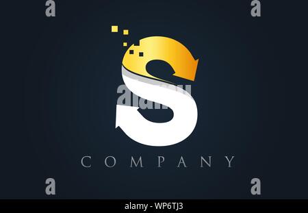 yellow gold alphabet letter C logo design suitable for a company or ...