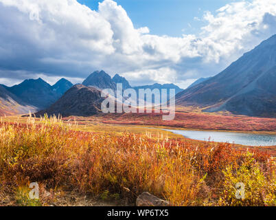 Denali Highway Alaskan Wilderness in Autumn Stock Photo
