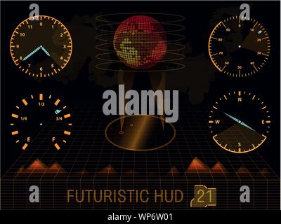 Futuristic user interface HUD Stock Vector