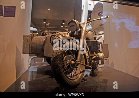 BMW R75 750cc Motorcycle and Sidecar. Wehrmacht high-performance combination vehicle with off-road capabilities - employed in various roles. Stock Photo
