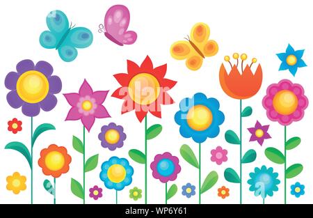 Flower topic image 1 Stock Vector