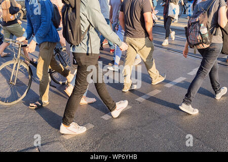 pedestrians in the city of Berlin Stock Photo