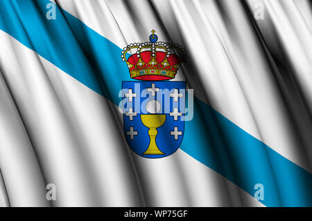 Grunge Galicia flag Stock Photo - Alamy