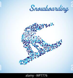 Abstract snowboarder in jump Stock Vector