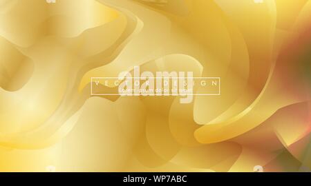 Vector illustration of golden yellow background Wave pattern and gradation. eps 10 Stock Vector