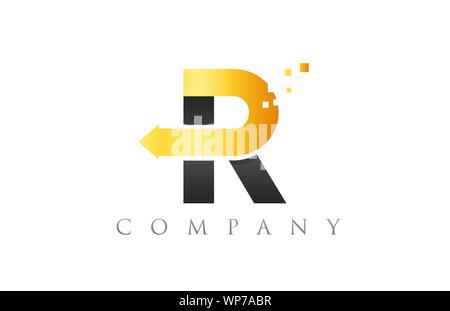 G black yellow gold alphabet letter logo icon design suitable for a ...