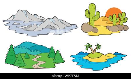 Various landscapes collection Stock Vector