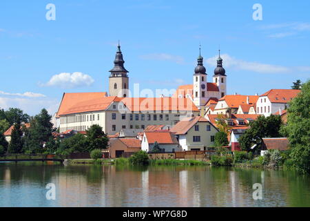 View of Telc, southern Moravia, Czech Republic. Stock Photo