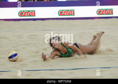 Rebecca Cavalcanti Barbosa Silva (BRA) celebrates during the Beach Volley  Rome World Tour Finals at the Foro Italico in Rome, Italy on September 8,  2019 (Photo by Matteo Ciambelli/NurPhoto Stock Photo - Alamy