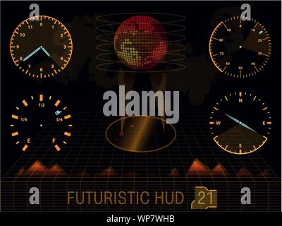 Futuristic user interface HUD Stock Vector