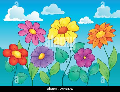 Flower topic image 4 Stock Vector