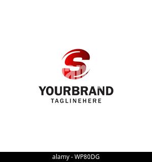 letter S spin rotation logo design concept template Stock Vector