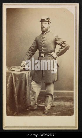 Lieutenant Colonel Michael B. Stafford of Co. F, 86th New York Infantry Regiment in uniform] / Brady's National Photographic Portrait Galleries, No. 352 Pennsylvania Av. Washington, D.C. & Broadway & Tenth Street, New York Stock Photo