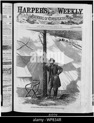 Lieutenant-General Grant at his head-quarters / photographed by Brady. Stock Photo