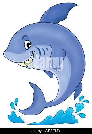 Image with shark theme 3 Stock Vector