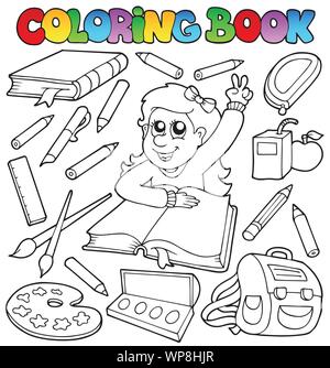 Coloring book tools theme 1 Stock Vector Image & Art - Alamy