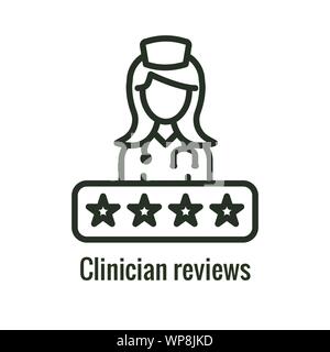 Patient Satisfaction Icon - patient experience imagery and rating idea Stock Vector