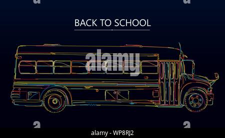Back to School illustration, vector sketch Stock Vector