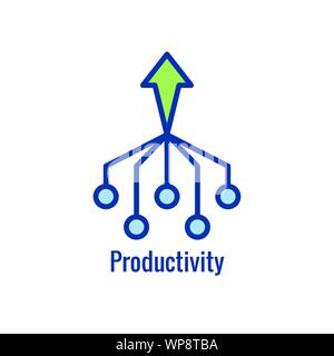 Workflow Efficiency Icon shows an aspect of efficiency in workflow Stock Vector