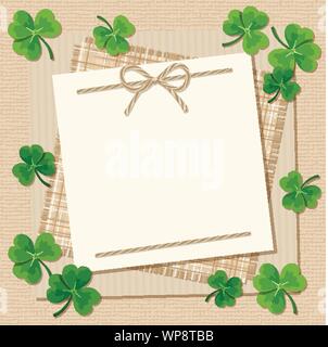 Vector St. Patrick's day sacking background with shamrock leaves Stock Vector Image &amp; Art - Alamy