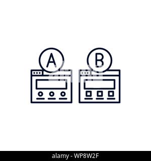Testing, Trial, Research Icon with A and B letters Stock Vector