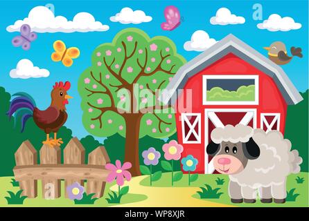 Farm topic image 8 Stock Vector