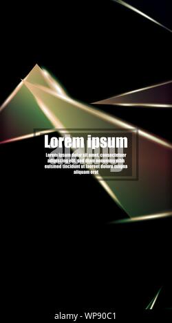 vertical abstract design. Background of a luminous triangle shape vector design. suitable for your design background Stock Vector