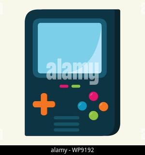 retro portable game video vector illustration symbol Stock Vector