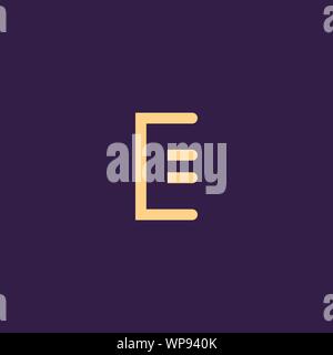 Creative Innovative Initial Letter logo EE E. Minimal luxury Monogram. Professional initial design. Premium Business typeface. Alphabet symbol. Stock Vector