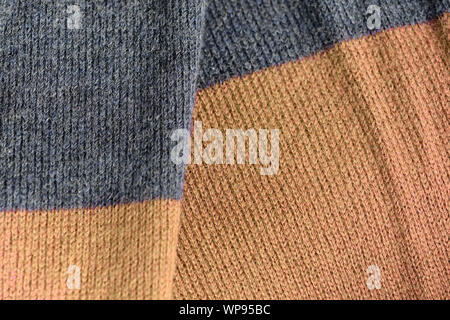 Knitted fabric texture close up. Textile background Stock Photo